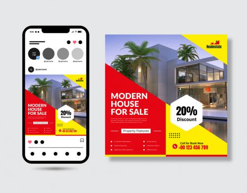 Real Estate Social Media Post Design Template 572195690