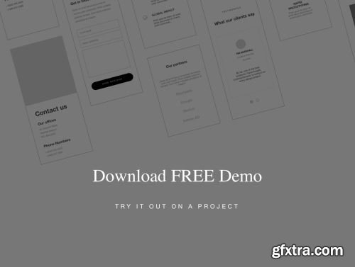 Web Wireframe Kit for Corporate site Ui8.net