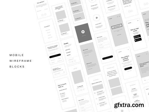 Web Wireframe Kit for Corporate site Ui8.net