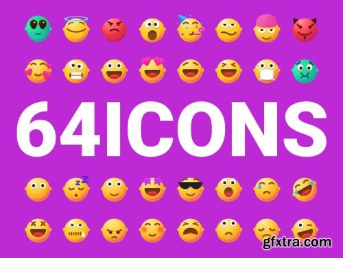 Vivid Emojis Icons Pack Ui8.net