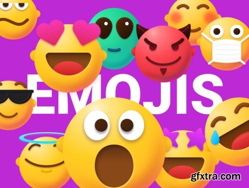 Vivid Emojis Icons Pack Ui8.net