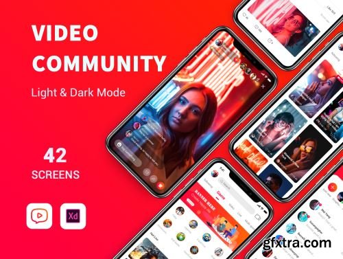 Video community App Ui Kit Ui8.net