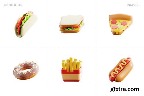 Fast Food 3D Icons 8ULTPWM