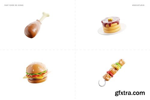 Fast Food 3D Icons 8ULTPWM