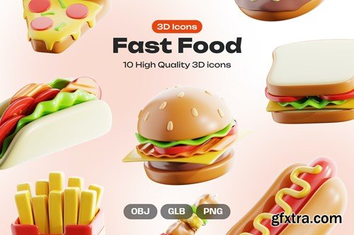 Fast Food 3D Icons 8ULTPWM