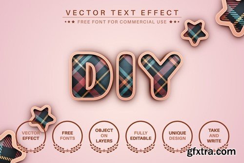 Tartan - Editable Text Effect, Font Style FXTV29Q