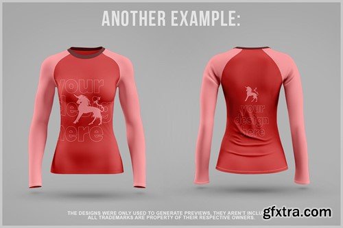 Long Sleeve Compression T-Shirt Mockup Women BGYSJPS