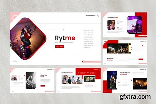 Rytme — Musical Band Powerpoint Template 86B87LJ