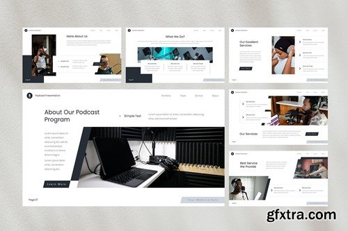 Podcastry — Podcast Powerpoint Template 6LE49Q4