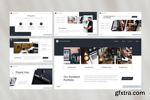 Podcastry — Podcast Powerpoint Template 6LE49Q4