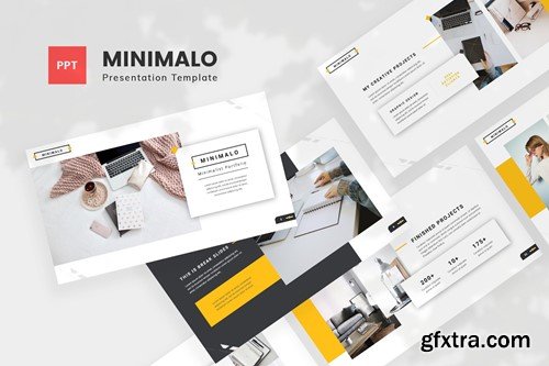 Minimalo — Minimal Portfolio Powerpoint Template 9PZ6NDA