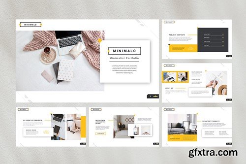 Minimalo — Minimal Portfolio Powerpoint Template 9PZ6NDA