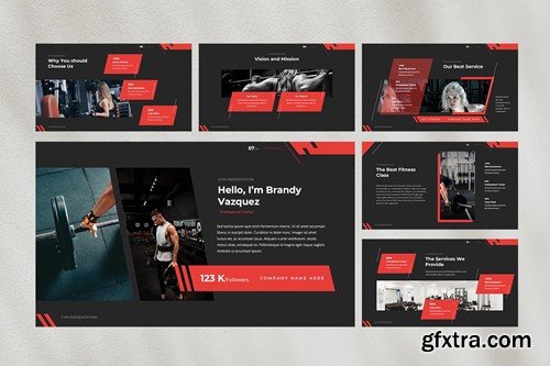 Gymbest — Gym Powerpoint Template FHBZZR3