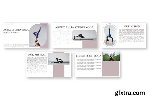 Aulia Studio Yoga Presentation Template Power Poin BWQ4P24