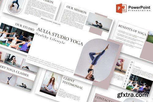 Aulia Studio Yoga Presentation Template Power Poin BWQ4P24