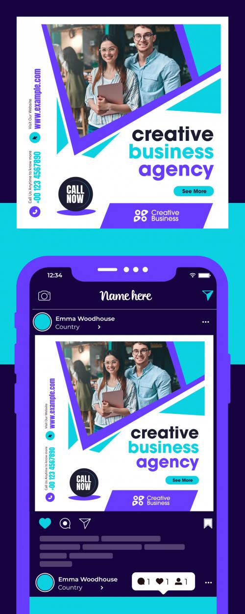 Creative Business Social Media Post Design Template 572835179