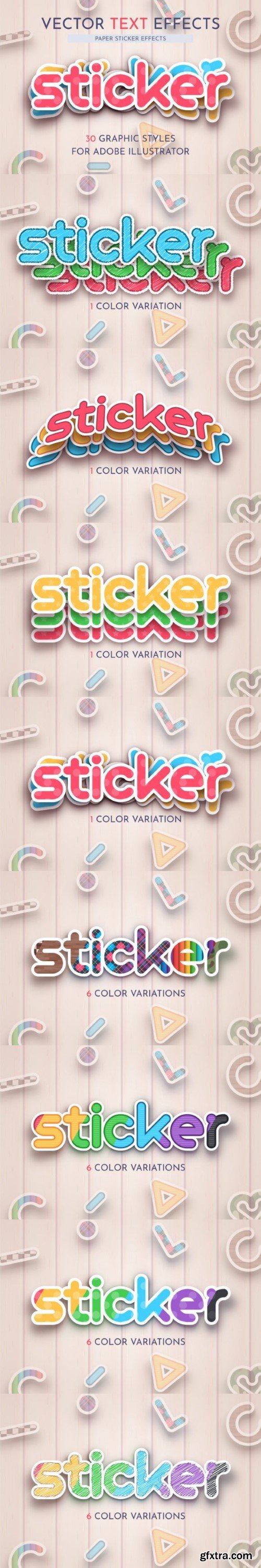 30 Paper Sticker Text Effects