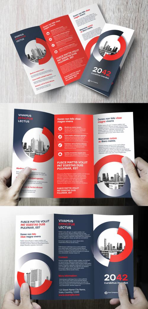 Black and Red Trifolds Brochure Layout 569058650