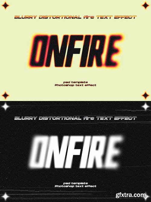 OnFire - Blurry Distortional Fire Text Effect for Photoshop