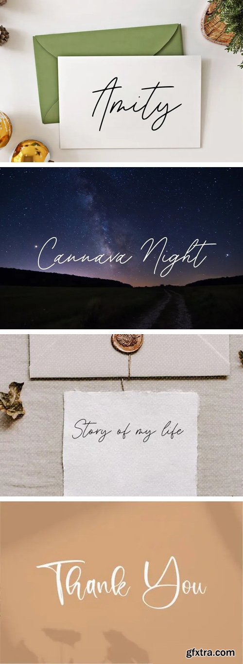 Amity Script Font