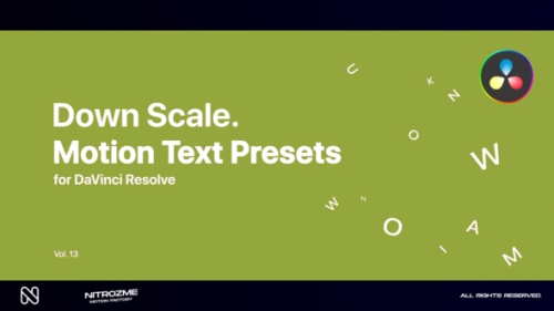 Videohive - Down Scale Motion Text Presets Vol. 13 for DaVinci Resolve - 47490757 - 47490757