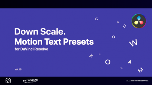 Videohive - Down Scale Motion Text Presets Vol. 15 for DaVinci Resolve - 47490773 - 47490773