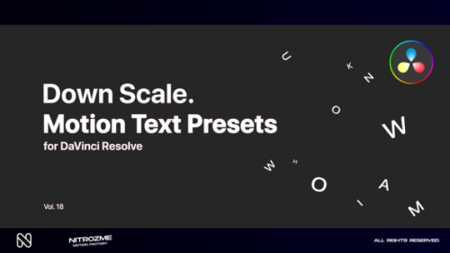 Videohive - Down Scale Motion Text Presets Vol. 18 for DaVinci Resolve - 47490787 - 47490787