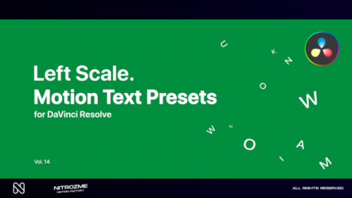 Videohive - Left Scale Motion Text Presets Vol. 14 for DaVinci Resolve - 47490839 - 47490839