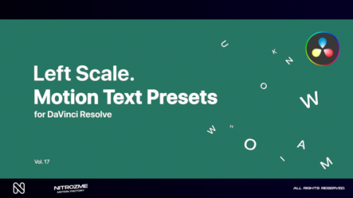 Videohive - Left Scale Motion Text Presets Vol. 17 for DaVinci Resolve - 47490853 - 47490853