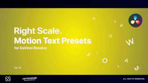 Videohive - Right Scale Motion Text Presets Vol. 13 for DaVinci Resolve - 47490862 - 47490862