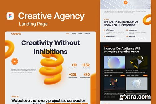 Creatrix - Creative Agency Landing Page Figma PT7RELB