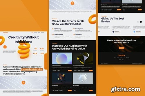 Creatrix - Creative Agency Landing Page Figma PT7RELB