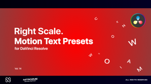 Videohive - Right Scale Motion Text Presets Vol. 14 for DaVinci Resolve - 47490870 - 47490870