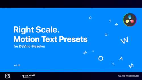 Videohive - Right Scale Motion Text Presets Vol. 15 for DaVinci Resolve - 47490872 - 47490872