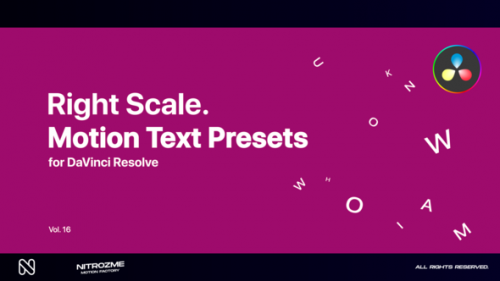 Videohive - Right Scale Motion Text Presets Vol. 16 for DaVinci Resolve - 47490877 - 47490877