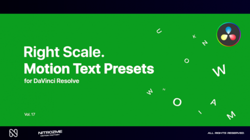 Videohive - Right Scale Motion Text Presets Vol. 17 for DaVinci Resolve - 47490880 - 47490880