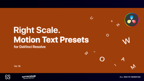 Videohive - Right Scale Motion Text Presets Vol. 18 for DaVinci Resolve - 47490889 - 47490889