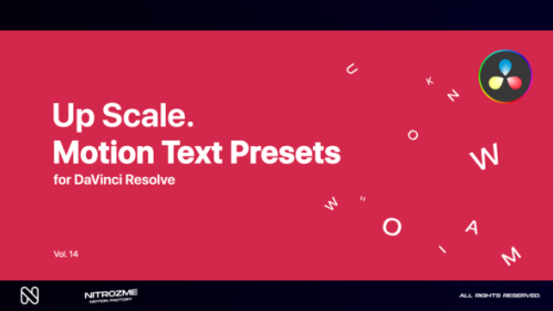 Videohive - Up Scale Motion Text Presets Vol. 14 for DaVinci Resolve - 47490920 - 47490920