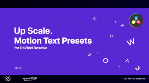 Videohive - Up Scale Motion Text Presets Vol. 16 for DaVinci Resolve - 47490931 - 47490931