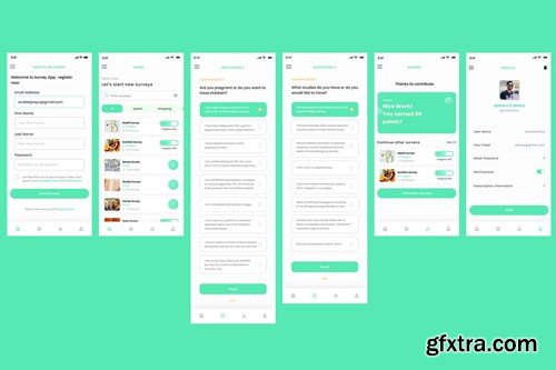 Survey, Questionnaire, Research & Feedback App UI 4FKV9HE