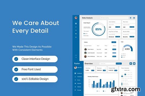 Sales Chart Dashboard Web UI Kit Figma FVNNKMP