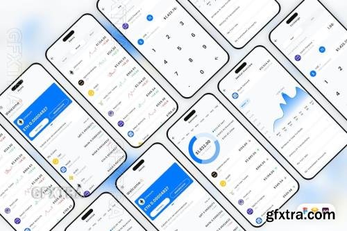 Cryptocurrency Banking Mobile App UI Kit 4ZTKTAJ