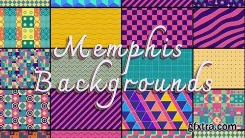 Videohive Memphis Colorful Backgrounds 47490756