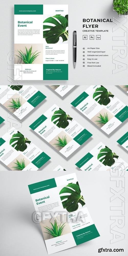 Botanical Event Flyer Template W8CD6JU