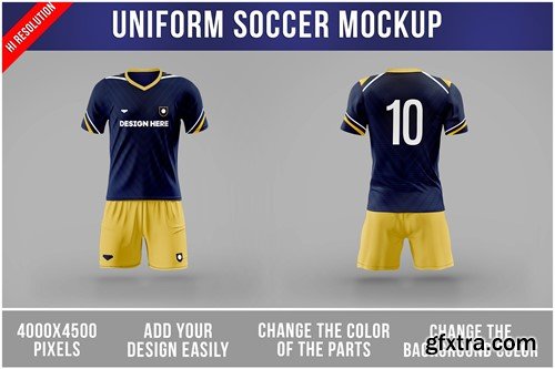 Soccer Uniform Mockup X9BN9EJ