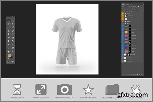 Soccer Uniform Mockup X9BN9EJ