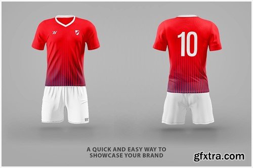 Soccer Uniform Mockup X9BN9EJ