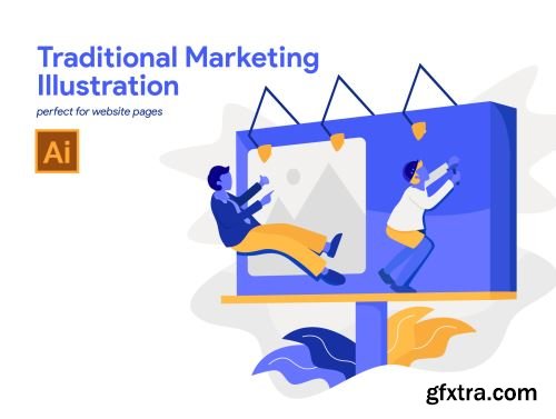 5 Traditional Marketing Illustration Ui8.net