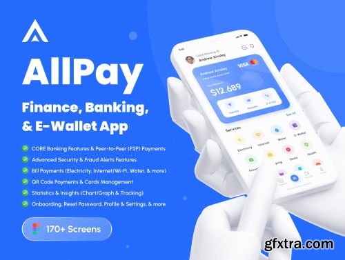 AllPay - Finance, Banking, & E-Wallet App UI Kit Ui8.net