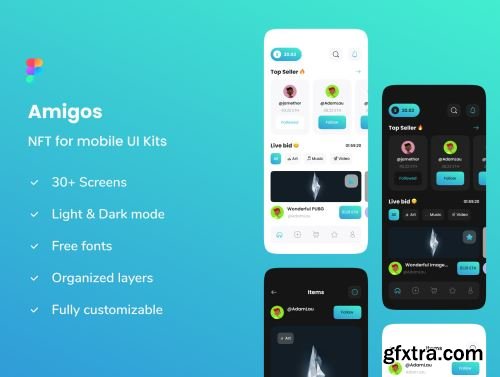 Amigos - NFT UI Kits for mobile Ui8.net